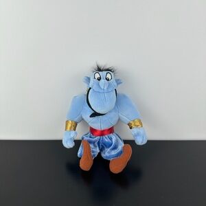 Disney Aladdin Genie 7” Blue Gold Red Plush Stuffed Doll Collectible